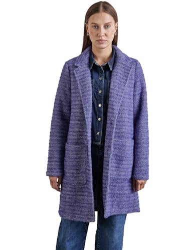 STREET ONE Damen A201981 Mantel in Woll-Optik, deep Lilac, 38 von STREET ONE