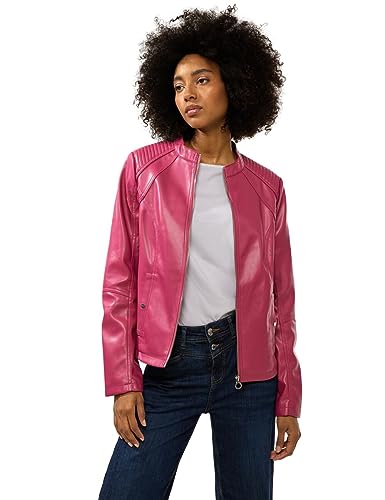 STREET ONE Damen A211908 Kunstlederjacke, Peony red, 36 von Street One