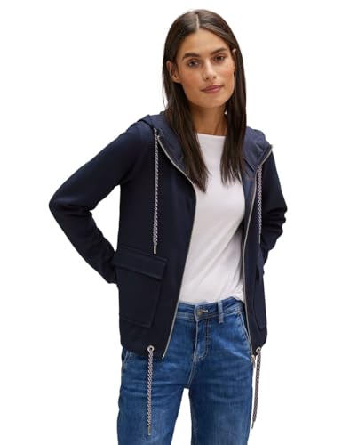 STREET ONE Damen A211961 Sweatjacke, deep Blue, 36 von Street One