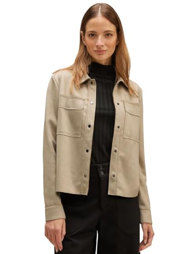 STREET ONE Damen A211983 Kunstlederjacke, Dull Bleached Sand, 46 von Street One