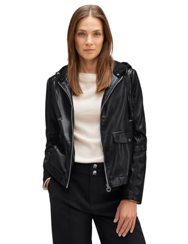 STREET ONE Damen A211986 Kunstlederjacke, Black, 38 von Street One