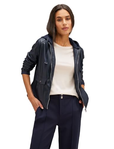 STREET ONE Damen A211986 Kunstlederjacke, deep Blue, 38 von Street One