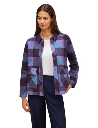 STREET ONE Damen A211987 Übergangsjacke Kariert, Lupine Lilac, 34 von Street One