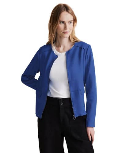 STREET ONE Damen A212050 Kunstlederjacke, Fresh Intense Gentle Blue, Normal von STREET ONE