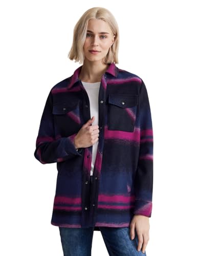 STREET ONE Damen A212059 Übergangsjacke Overshirt, deep Blue, 38 von STREET ONE