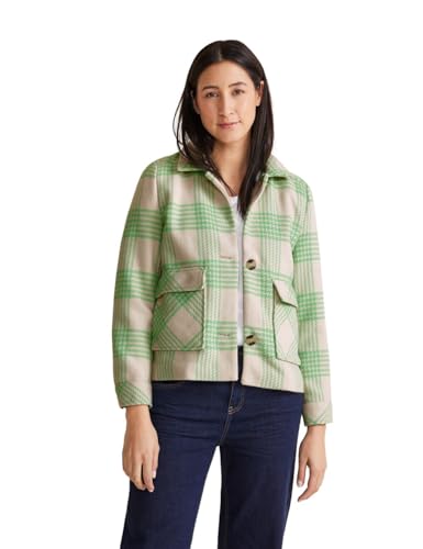 STREET ONE Damen Jacke mit Wollanteil, Light Spring Green, 42 von STREET ONE
