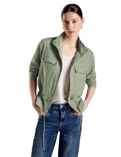 STREET ONE Damen A212176 Musselin Jacke, Soft Moss Green, 46 von STREET ONE