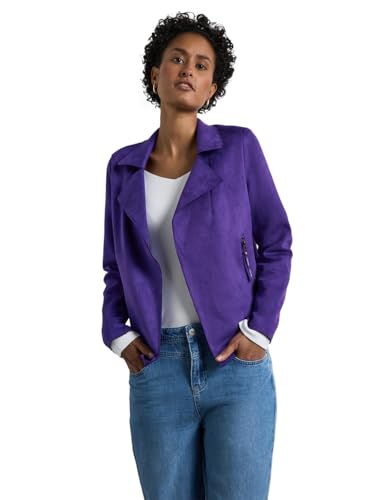 STREET ONE Damen A212185 Offene Velours-Jacke, deep Lilac, 46 von STREET ONE