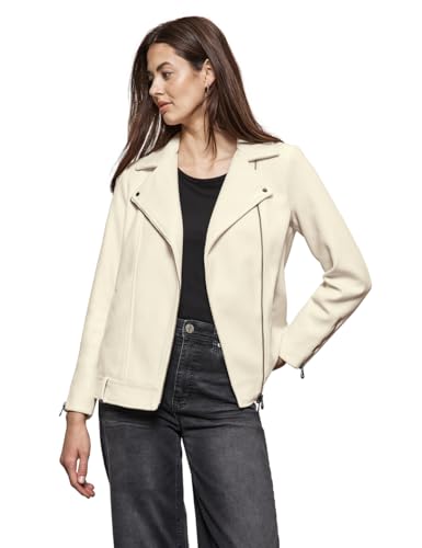 STREET ONE Damen A212186 Biker-Jacke, Snow Cream, 46 von STREET ONE
