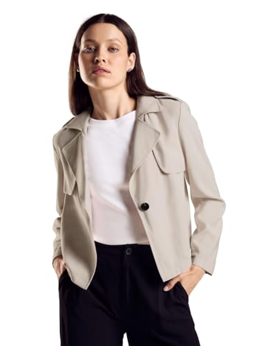 Street One Damen A212210 Kurzer Trenchcoat, Smooth Sand beige, 40 von Street One