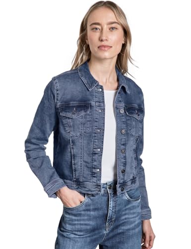 STREET ONE Damen A212250 Jacke im Jeans-Look, Soft medium Washed, 38 von Street One
