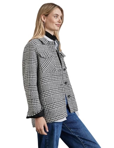 STREET ONE Damen A212326 Karierte Bouclé Jacke, Black, 42 von Street One