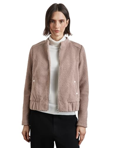 STREET ONE Damen A212336 Bomber-Jacke im Teddy-Look, Light Mocha beige, 44 von STREET ONE