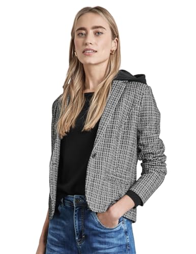 STREET ONE Damen A212376 Blazer mit Kapuze,Mehrfarbig,36 von STREET ONE