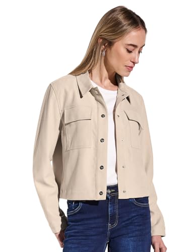 STREET ONE Damen A212601 Kurze Twill-Jacke, Barley beige, 44 von Street One