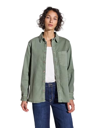 STREET ONE Damen A212602 Jeans Overshirt, Soft Olive Washed, 42 STREET ONE Damen A212602 Jeans Overshirt, Soft Olive Washed, 42 von Street One