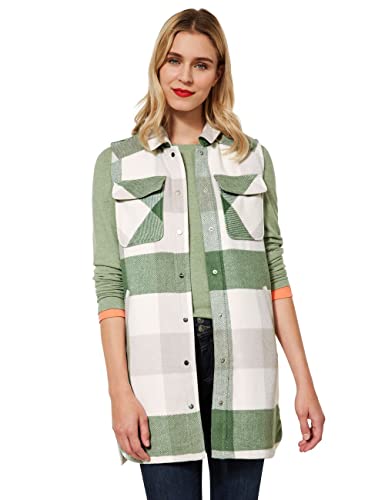 STREET ONE Damen A220151 Longweste, Washed Olive, 38 von Street One