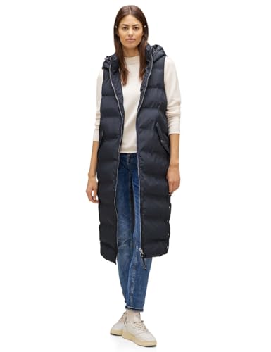 STREET ONE Damen A220194 Steppweste Lang, Gravity Blue, 40 STREET ONE Damen A220194 Steppweste Lang, Gravity Blue, 40 von Street One