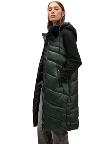 STREET ONE Damen A220195 Steppweste Lang, Dark Verdant Green, 34 von Street One