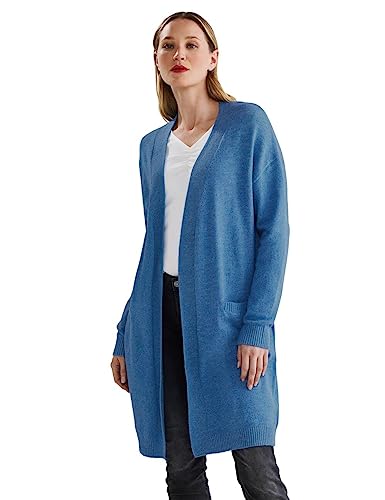 Street One Damen Longcardigan A253554, Lapis Blue Melange, 36 von Street One