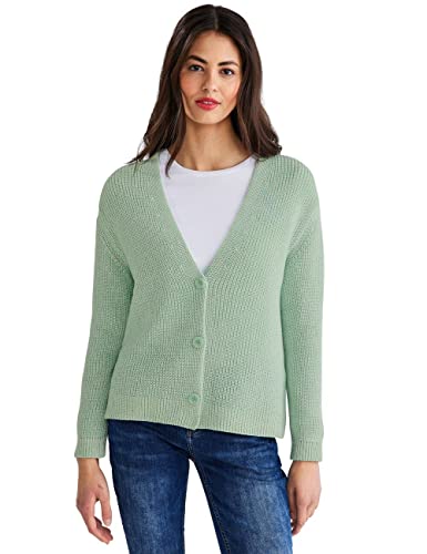 STREET ONE Damen A253577 Grobstrick Cardigan, Hyper Brisk Green Melange, 42 von Street One