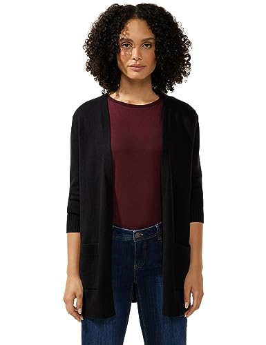 STREET ONE Damen A253610 Strickjacke, Black, 34 von Street One