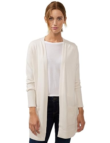 STREET ONE Damen A253610 Strickjacke, Cream White Melange, 34 von Street One