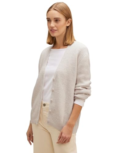 STREET ONE Damen A253646 Strickjacke, Whisper Cream Melange, 40 von Street One