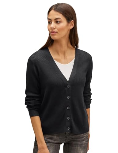 STREET ONE Damen A253713 Strickjacke, Black, 36 von Street One