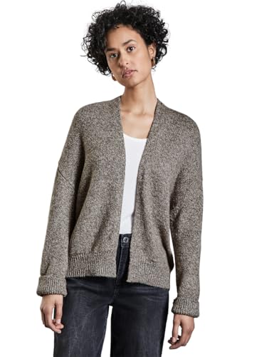 STREET ONE Damen A253914 Offener Cardigan, Morel Brown Mel., 38 EU von STREET ONE
