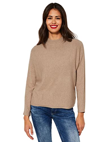 STREET ONE Damen A302109 Strickpullover, Buff Sand Melange, 36 von Street One