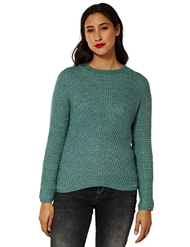 STREET ONE Damen A302185 Strickpullover, Dark Clary Mint Melange, 44 von Street One