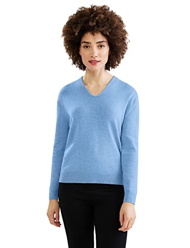 STREET ONE Damen A302266 Strickpullover, Bay Blue Melange, 36 von STREET ONE