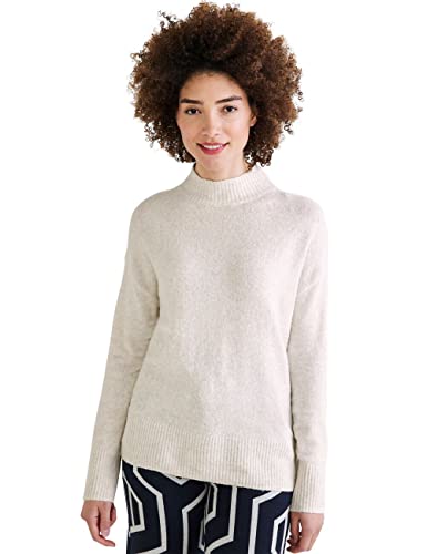 STREET ONE Damen A302267 Strickpullover, Lucid White Melange, 40 von STREET ONE