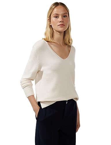 STREET ONE Damen A302343 Strickpullover, Cream White Melange, 42 von Street One