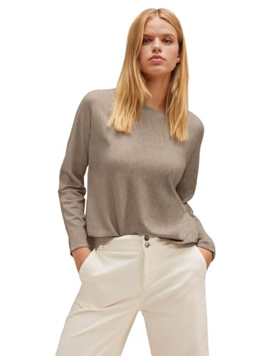 STREET ONE Damen A302379 Strickpullover, Bleached Sand Melange, 36 von Street One