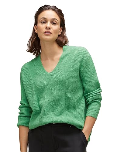 STREET ONE Damen A302478 Strickpullover, Fresh Gentle Green Melange, 42 von STREET ONE
