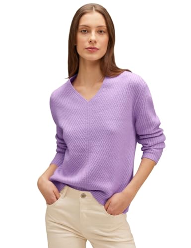 STREET ONE Damen A302538 Strickpullover, Soft Pure Lilac Melange, 40 von STREET ONE
