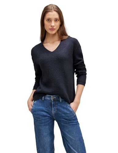 STREET ONE Damen A302538 Strickpullover, deep Blue, 36 von Street One