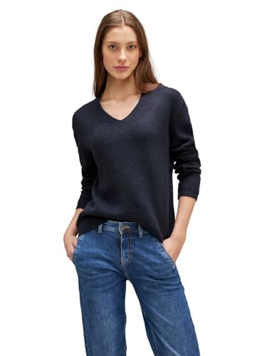 STREET ONE Damen A302538 Strickpullover, deep Blue, 40 STREET ONE Damen A302538 Strickpullover, deep Blue, 40 von Street One