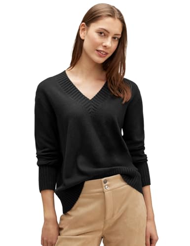 STREET ONE Damen A302539 Strickpullover, Black, 36 von Street One