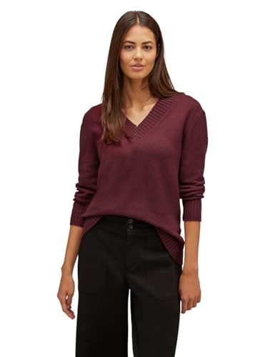 STREET ONE Damen A302539 Strickpullover, red plummy Wine, 38 von Street One