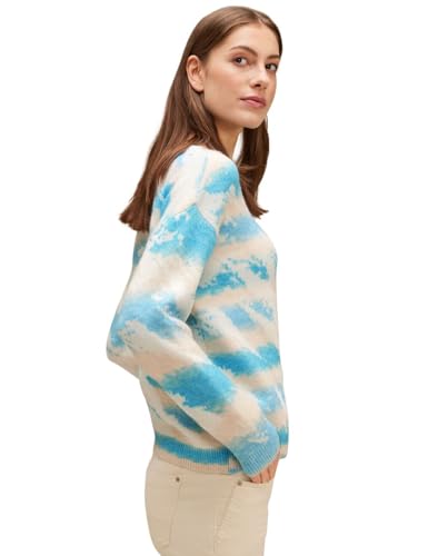 STREET ONE Damen A302543 Strickpullover Gemustert, Light Aquamarine Blue, 36 von Street One