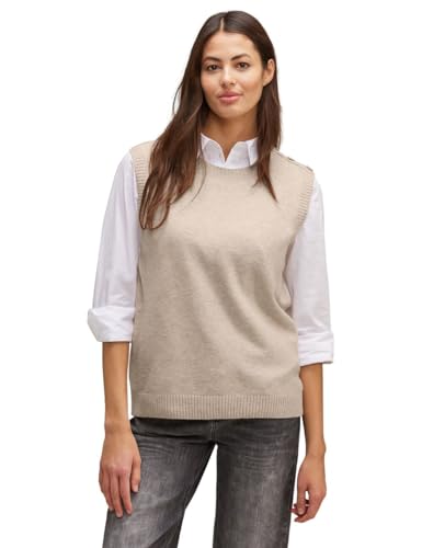 STREET ONE Damen Pullunder, spring sand melange, 40 von Street One