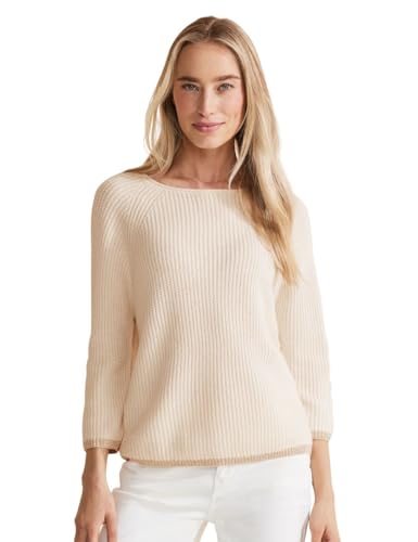 STREET ONE Damen A302688 Rippstrick Pullover, lucid white, 40 von Street One