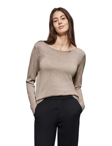STREET ONE Damen A302758 Strickpullover, warm Taupe Mel, 42 von STREET ONE