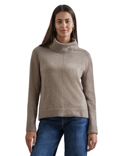 STREET ONE Damen A302786 Rollkragen Sweater, Mocha Beige Mel., 38 EU von STREET ONE
