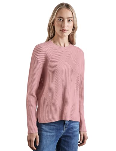 STREET ONE Damen A302830 Strukturpullover,Rosa, 42 von STREET ONE