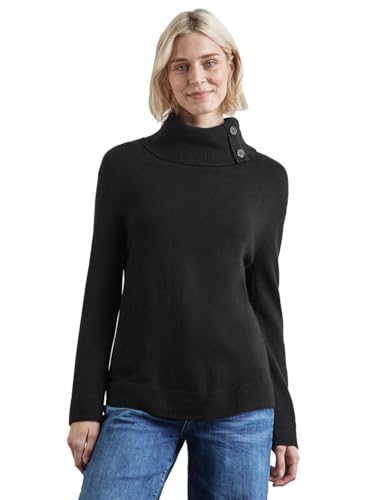 STREET ONE Damen A302831 Strickpullover,Schwarz, 34 von STREET ONE