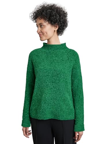 STREET ONE Damen A302840 Chenille Pullover,Grün, 40 von STREET ONE